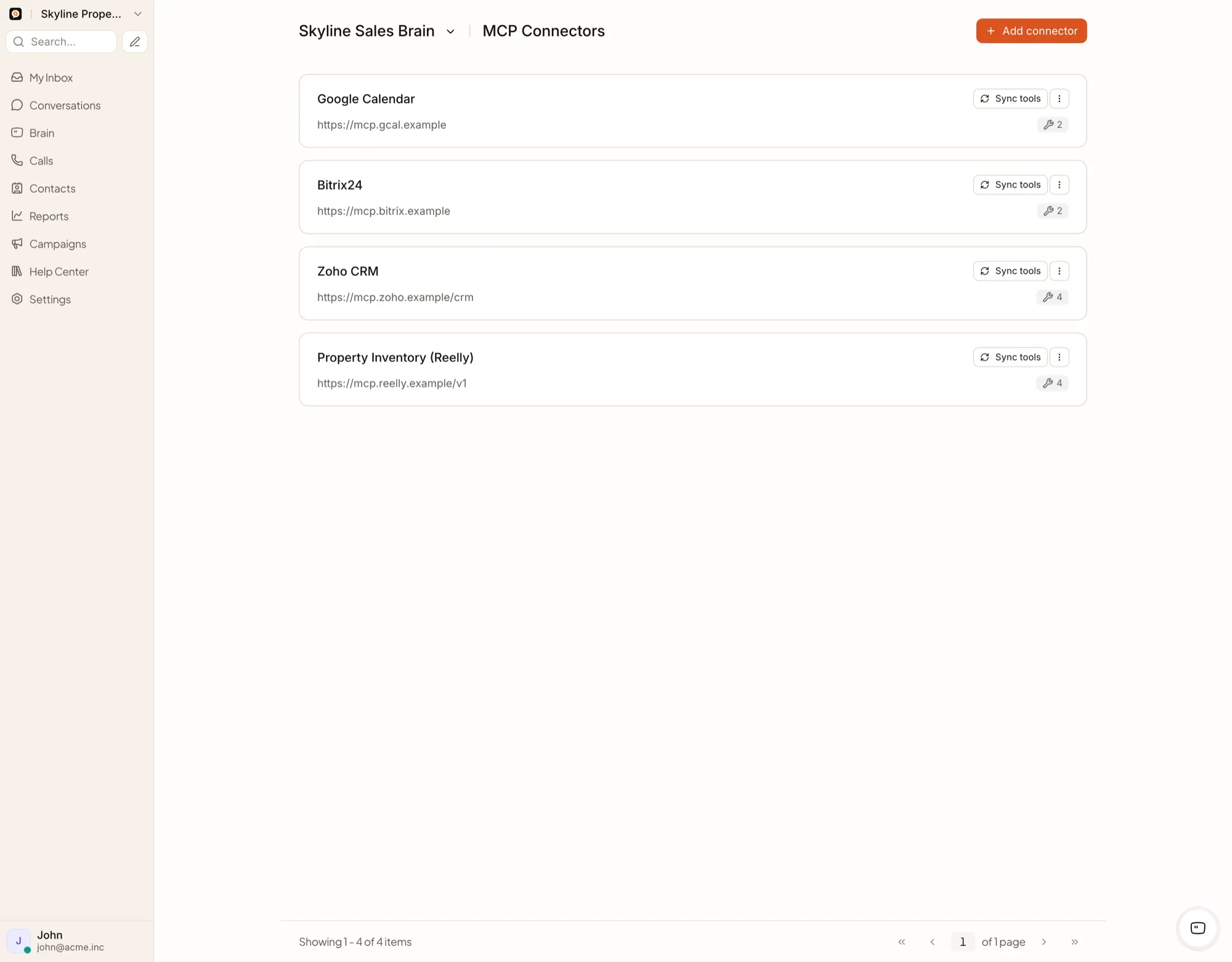 QualiBot MCP connectors and live-data tools